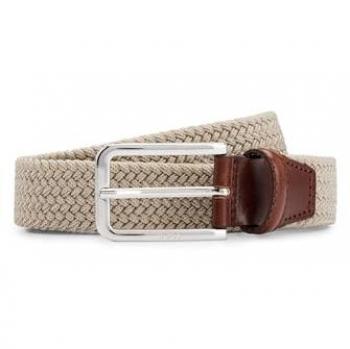 Belt Boss Clorio: Beige Marroño con Detalle Plateado