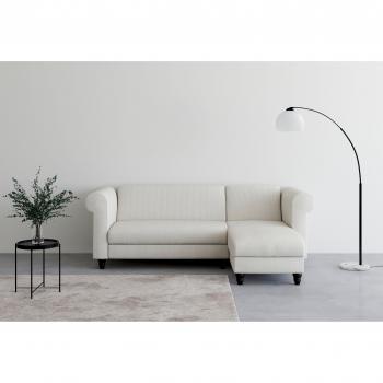 Canapé-lit Dorel Home 3 places – tissu crème et blanc