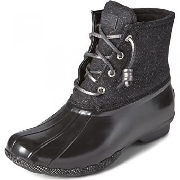 Schwarzer Sperry SeaCycled Damenstiefel – Salzwasser‑Technologie, Wasserdicht & Nachhaltig
