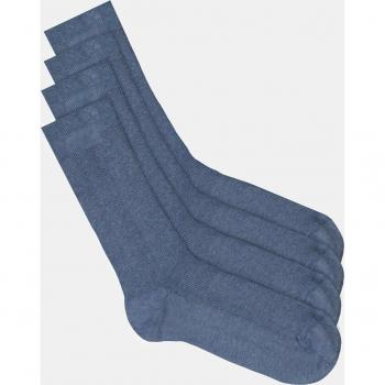 Calzini JP1880 in blu, confezione doppia, taglia 47-50, senza orli elastici, per uomo, cotone e fibre sintetiche