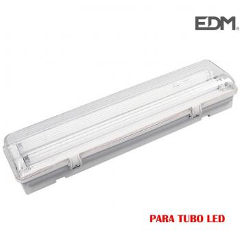 Pantalla Estanca LED EDM Gris 2 x 9 W
