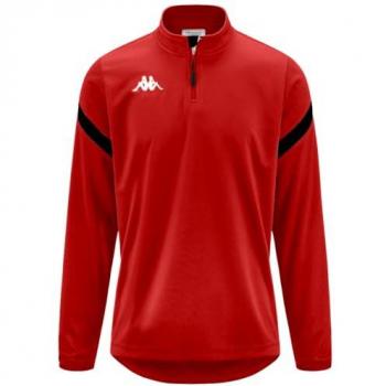 Kappa Dolvole Men's Half‑Zip Pullover – Large, Red & Marine Blend