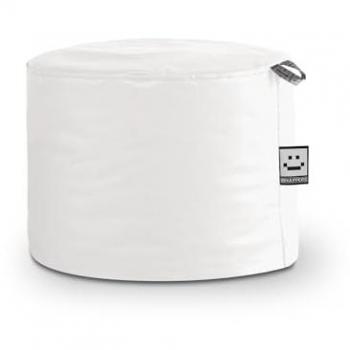 Puff Taburete de Polipiel Blanco Happers