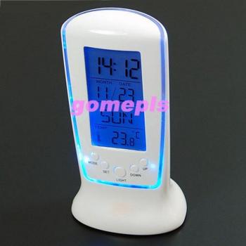 Montre connectée multi‑fonction : affichage LCD, alarmes, calendrier, thermostat et rétro‑éclairage