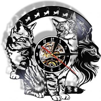 Modern Cat Wall Clock