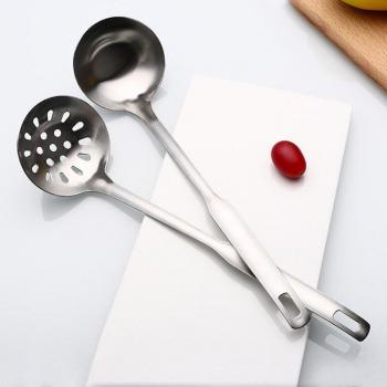 All‑In‑One Stainless Steel Colander, Soup Spoon, Anti‑Scald Feature, Long Handle