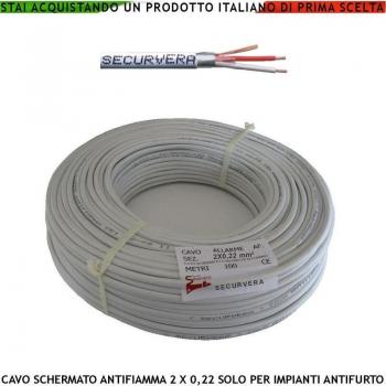 Cavo Flessibile Polarizzato 2x0,22 mm² Guaina Bianco PVC