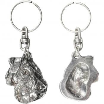 Schnauzer IV Gancio Decorativo Argento per Borsa Art‑Dog