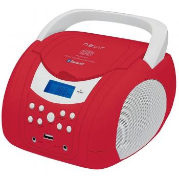 Rádio Nevir NVR-483UB CD Bluetooth Vermelho e Branco