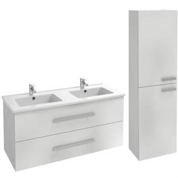 Colonne & Vasques double – Modèle Ola Up 120 cm, finition blanche