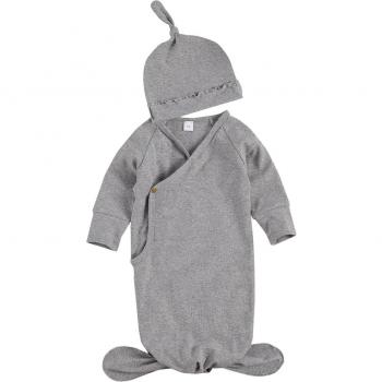 Lioraitiin 0-3M Baby Boy Girl Long Sleeve Jumpsuit and Hat Set