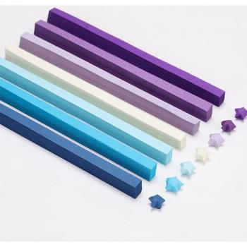 Papel para manualidades, 540 tiras de estrellas de colores