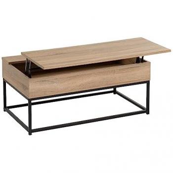 Mesa Modulada LolaHome 100x55x40 – Contraste Madera Negra / Natural