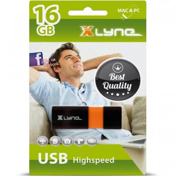 Xlyne Wave USB-Stick 16 GB Schwarz, Orange