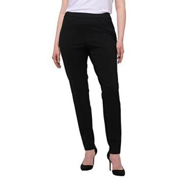 Women's Plus Size Black Slim Leggings, Elastic Waist, Size 34, Stretch Knit