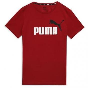 Camiseta Puma Essentials+ 2 Col Logo Junior Burdeos Unisex