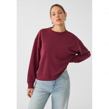 Stradivarius Burgundy Soft-Touch Sweatshirt XS