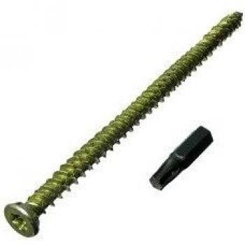 Concrete Frame Fasteners, 7.5 × 42 mm, CAPS Included + TORX Bit – Pack of 100