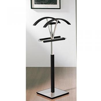 Valet de Nuit Double en Hêtre Noir, 34 x 47 x 110 cm