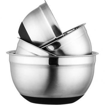 Tixing-Salatschalen mit Silikonschale, Edelstahldeckel