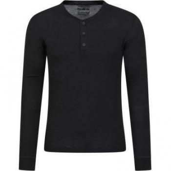 Mountain Warehouse Herren Merino Thermal Henley Top (Schwarz) XS