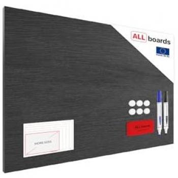 Tableau Magnétique Métal Bois Gris 60x40cm pour Aimants