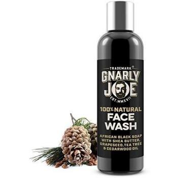 Gnarly Joe Men's Face Wash with Natural Ingredients, including African Black Soap, Shea Butter, and Coconut Oil (Cedarwood & Tea Tree, 250ml)