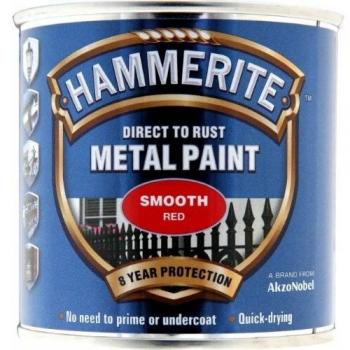 Hammerite Smooth Finish Metal Paint Red 250ml