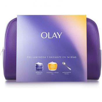 OLAY Pack Olay Vitamin C + AHA 24 Crema + Retinol24 Crema Noche 1 uds Neceser + Crema de Dia + Crema de Noche + Masajeador