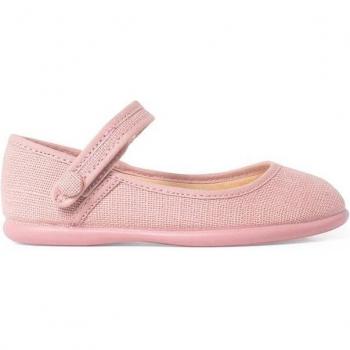 Chaussures Bébés Décolleté Rose Détail Bouton