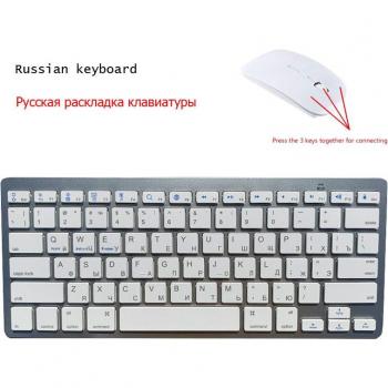 Bluetooth Wireless Keyboard and Mouse Combo for PC and Tablet
