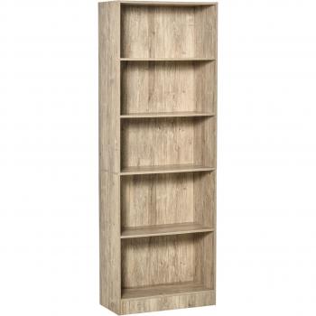 Estantería Antivuelco Homcom 5 Niveles para Libros 176x63x29,5 cm