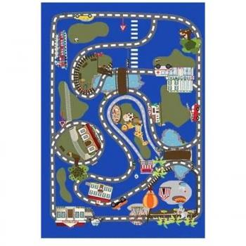 Tapis Polyester Bleu 120x160 cm
