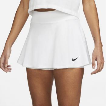 Nike Women's Court Victory Flouncy Tennis Skirt with Dri-FIT Technology (White, Medium)