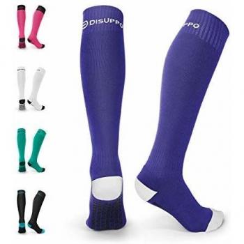 DISUPPO Bas de Compression Chaussettes de Contention – Football, Hommes et Femmes