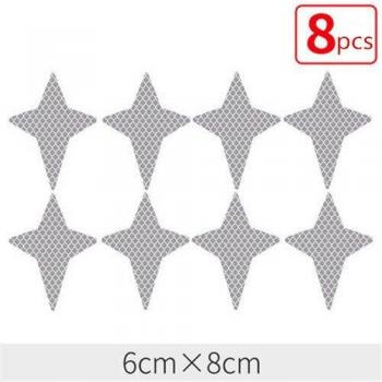 Kit de 8 Pegatinas de Estrella Reflectantes para Vehículos