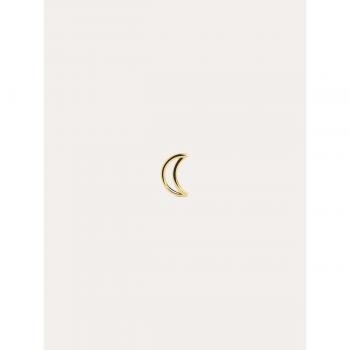Pendiente Suelto Luna de Plata con Baño de Oro