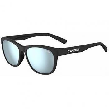 Tifosi Swank Wraparound Sunglasses in Satin Black/Smoke Gray
