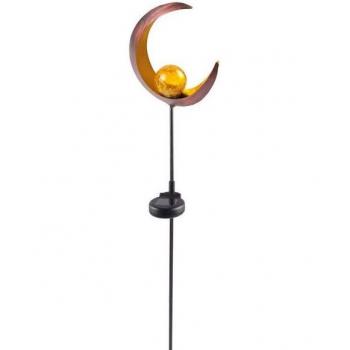 Metall‑Kugelleuchte Buri – Solar 95 cm, LED Glaskugel, Gartendeko „Stern“
