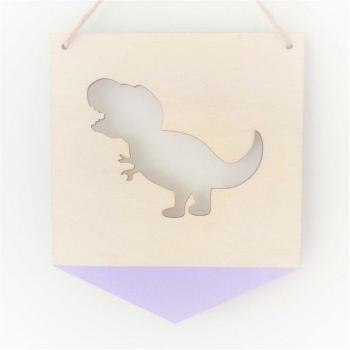 Guirlande murale dinosaure en bois pour décoration enfantine