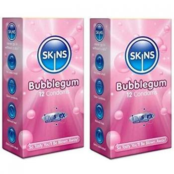 Skins Bubblegum Premium Condoms 24 Pack (2 x 12)