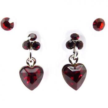 Paires de Boucles 'Sissi' Rubis