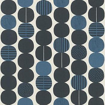 Rasch Vliestapete Amazing, 539745, Retro, 0.53 x 10.05 m, Blau