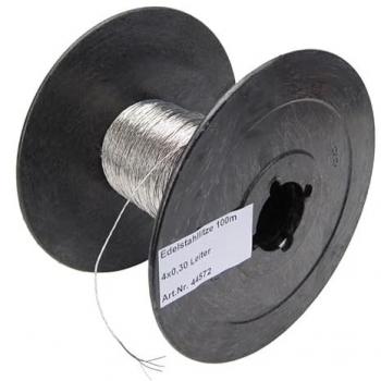 Filo metallico in acciaio inox 4x0,30 mm bobina da 100 m