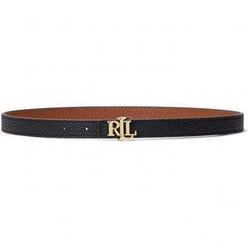 Cintura Donna RALPH LAUREN Reversibile in Pelle Nero/Marrone Taglia L