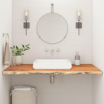 Plateau de salle de bain rectangulaire en acacia 110x60x2,5 cm