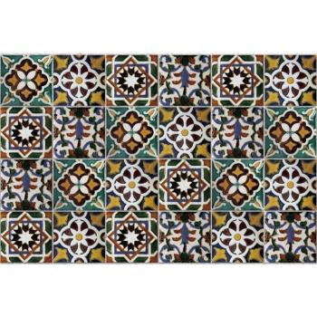 Paraschizzi di alluminio a mosaico verde – 48×72 cm