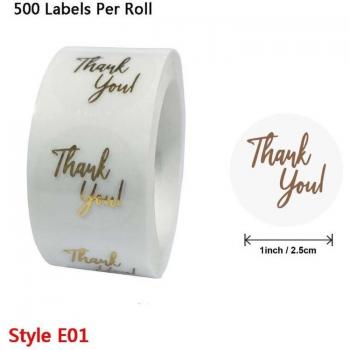 Étiquettes autocollantes dorées Merci pour votre commande