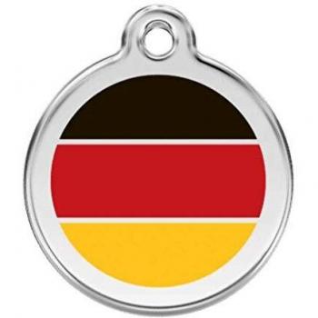 Mini German Flag Enamel Pet Tag – Red Dingo Edition