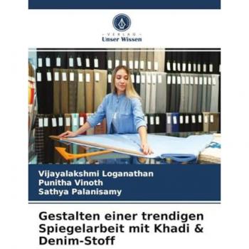 Gestalten einer trendigen Spiegelarbeit mit Khadi & Denim-Stoff